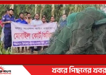 টাঙ্গাইল বাসাইলের হাবলায় আড়াই লক্ষ টাকার চায়না জাল পুড়িয়ে ধ্বংস