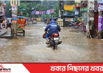 টাঙ্গাইলে টানা বৃষ্টিতে জনজীবন বিপর্যস্ত : শহরে জলাবন্ধতা