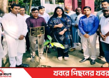 টাঙ্গাইল পৌরউদ্যানে বিলুপ্তপ্রায় মহুয়া গাছের চারা রোপণ করলেন- জেলা প্রশাসক শরীফা হক